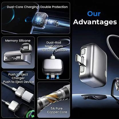 140W Charger Smart Stop Charge Automatic Physical-Disconnect Battery Guard Anti-Overcharge Protection Charge Adapter Type-C Port
