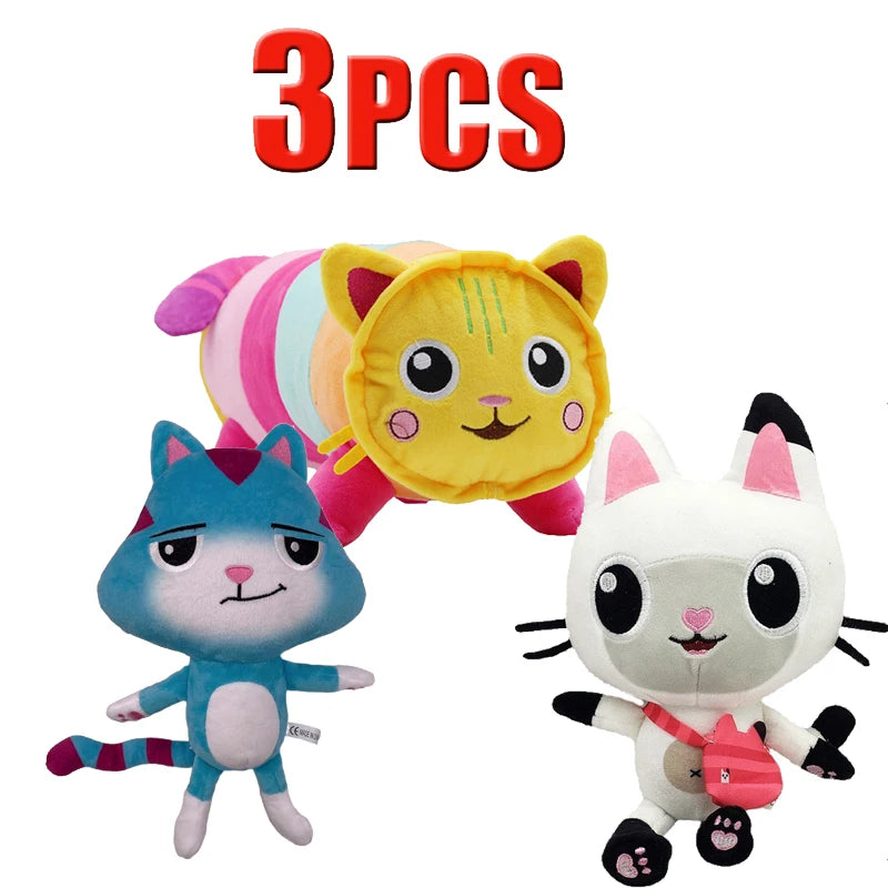 ##Hot in Gabby Dollhouse Plush Toy Mercat Cartoon Stuffed Animals Smiling Cat Car Cat Hug Gaby Girl Dolls Kids Birthday Gifts