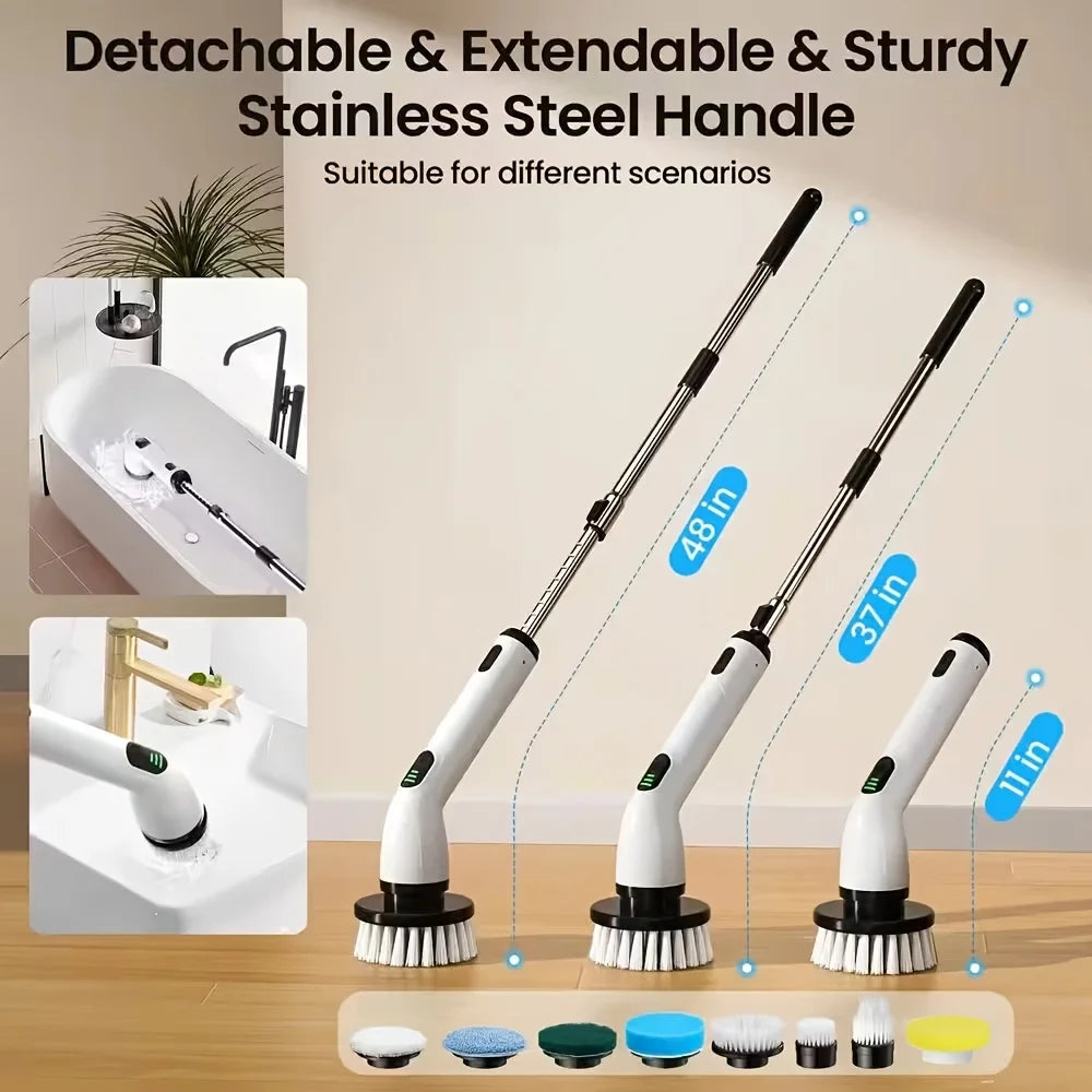 ScrubPro 360 — Electric Spin Scrubber with Extension Arm
