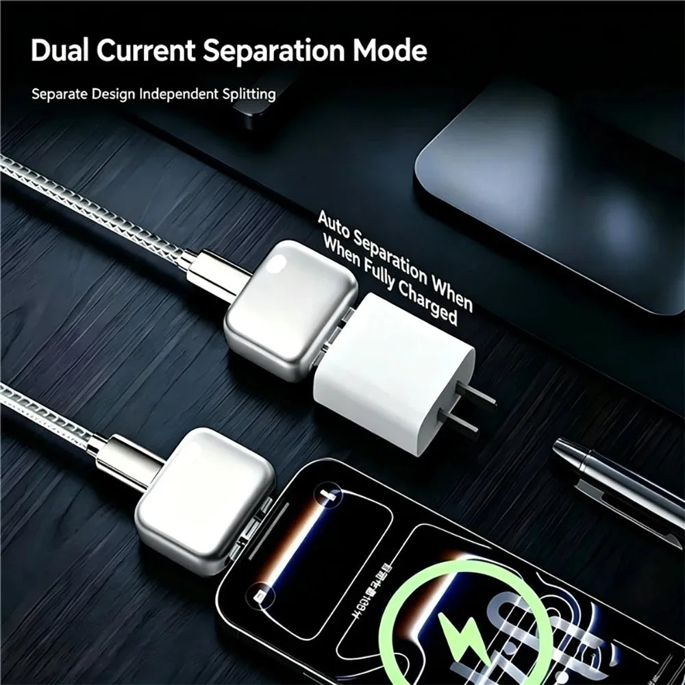 Type-C Fully Charged Smart Separator Auto Power-Off Overcharge Protection 140W PD Fast Charging Fully Charged Power-off Adapter