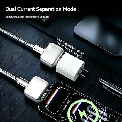 Type-C Fully Charged Smart Separator Auto Power-Off Overcharge Protection 140W PD Fast Charging Fully Charged Power-off Adapter