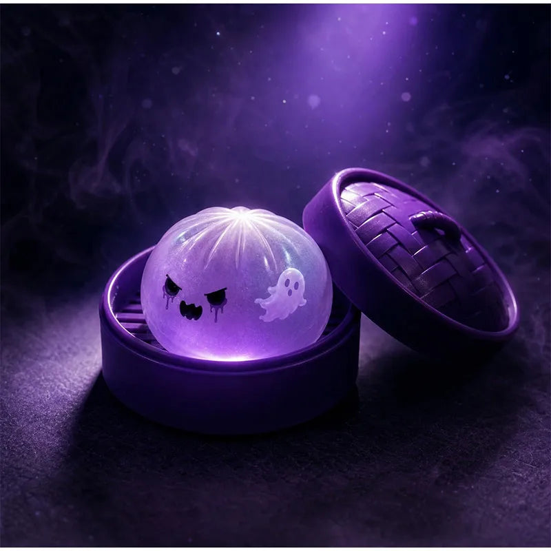 Halloween Bun Squeezing Toy Hidden Version Ghost Dumpling Squishy Mystery Box Soft Elastic Squeeze Sensory Fidget Anxiety Relief