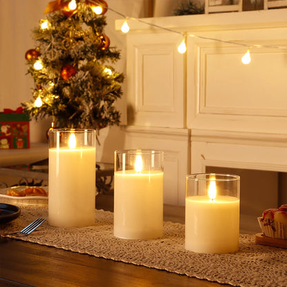 3Pcs Flameless LED Candles Battery Powered Led Tea Lights Warm White Flameless Candle Flickering Simulation Candle Light