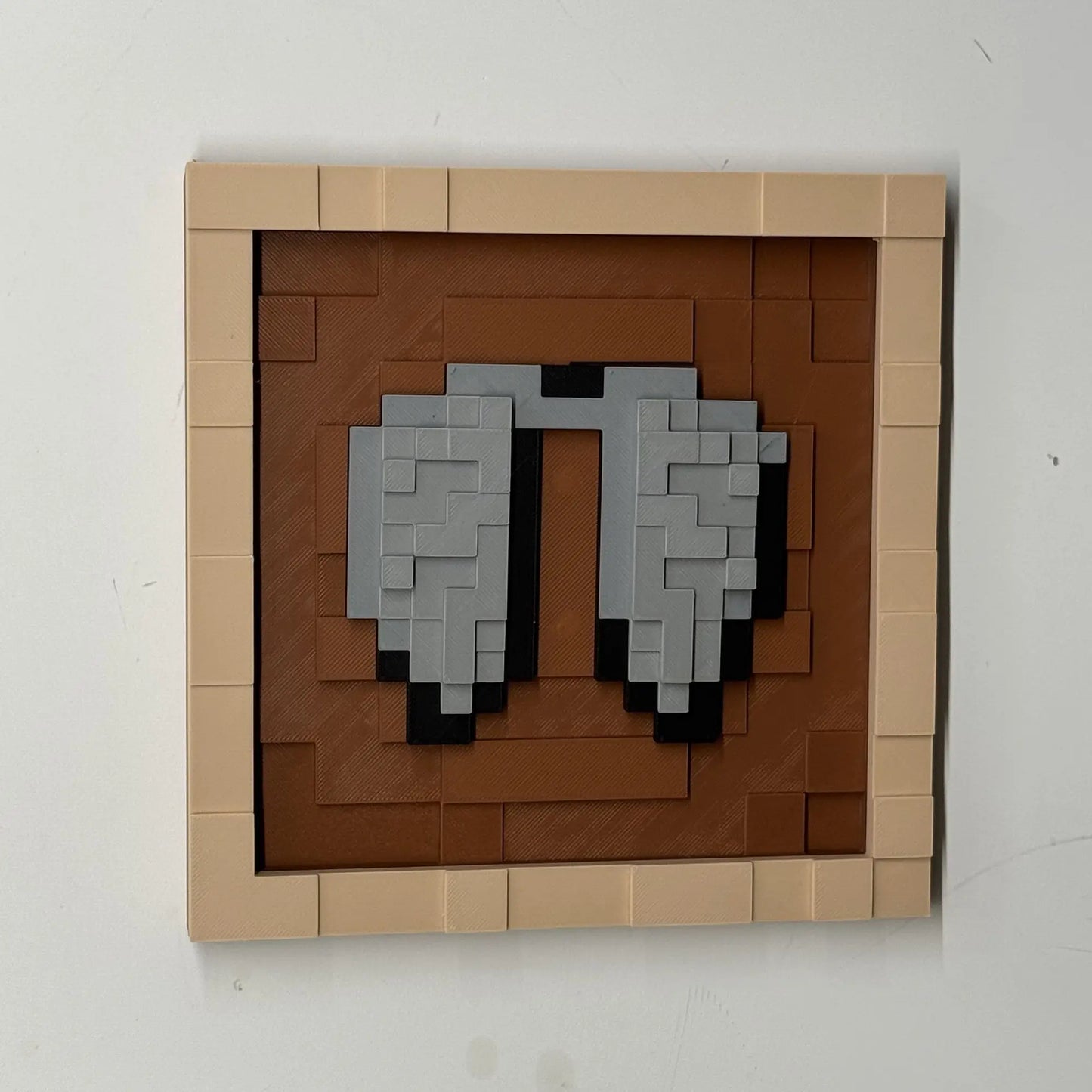 3D Printing 17.5cm Pixel Item Display Frame Magnetic Wall Decor Retro Game Style Collectible Desk Ornament Gift