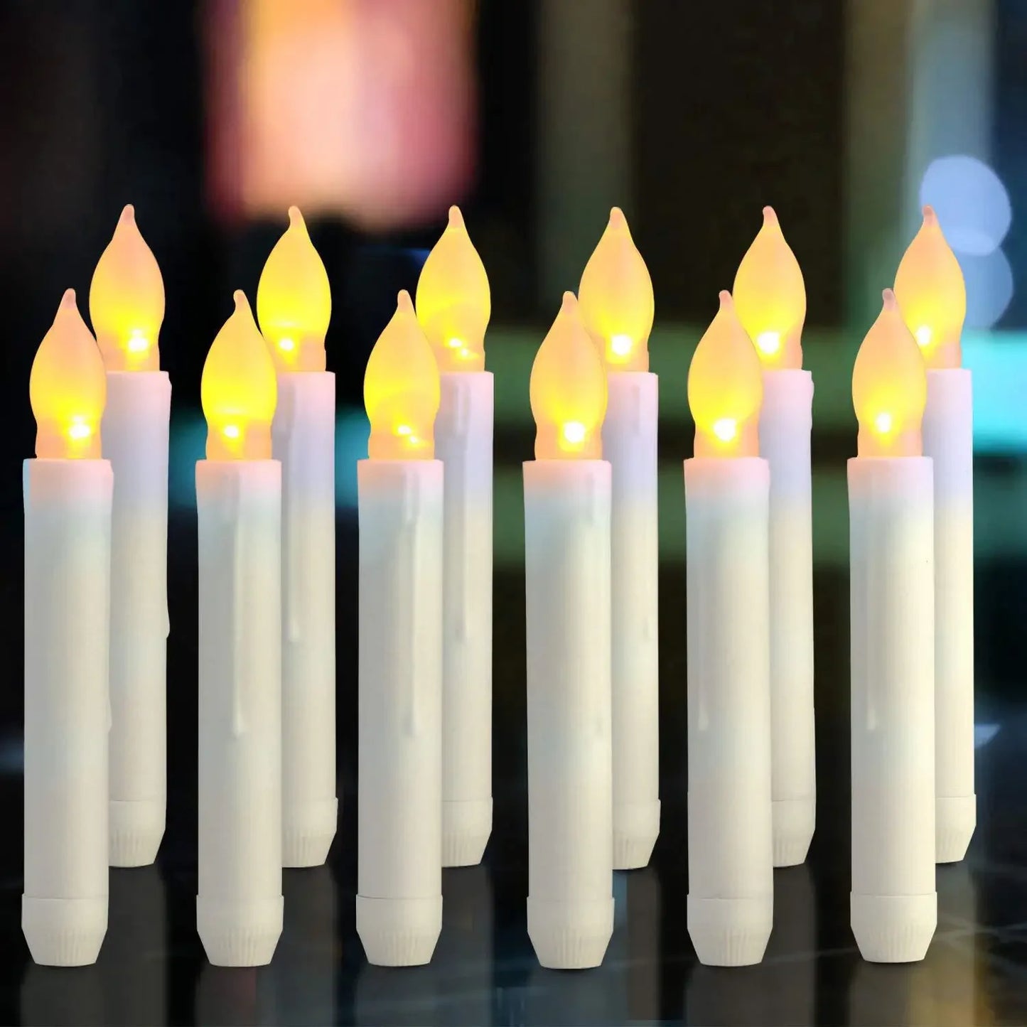 Flameless Candles 3-24 PCS Led Candles 6.9 Inch Battery Operated Candles Taper Candles for Party Classroom Church Birthday Decor