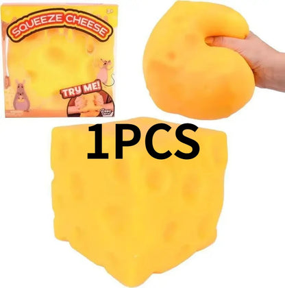 7CM 2026 New Hot Decompression Soft Cheese Block-Yellow, Plastic Decompression Toy with Squeezing Function Gifts