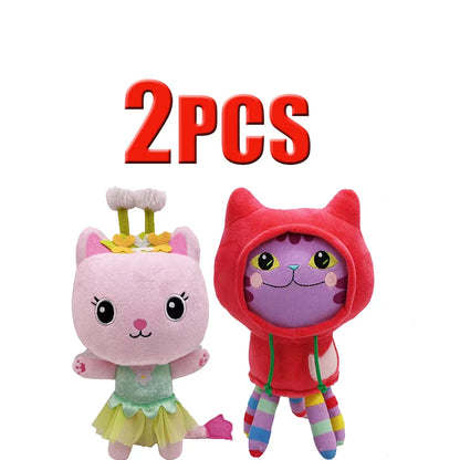 ##Hot in Gabby Dollhouse Plush Toy Mercat Cartoon Stuffed Animals Smiling Cat Car Cat Hug Gaby Girl Dolls Kids Birthday Gifts