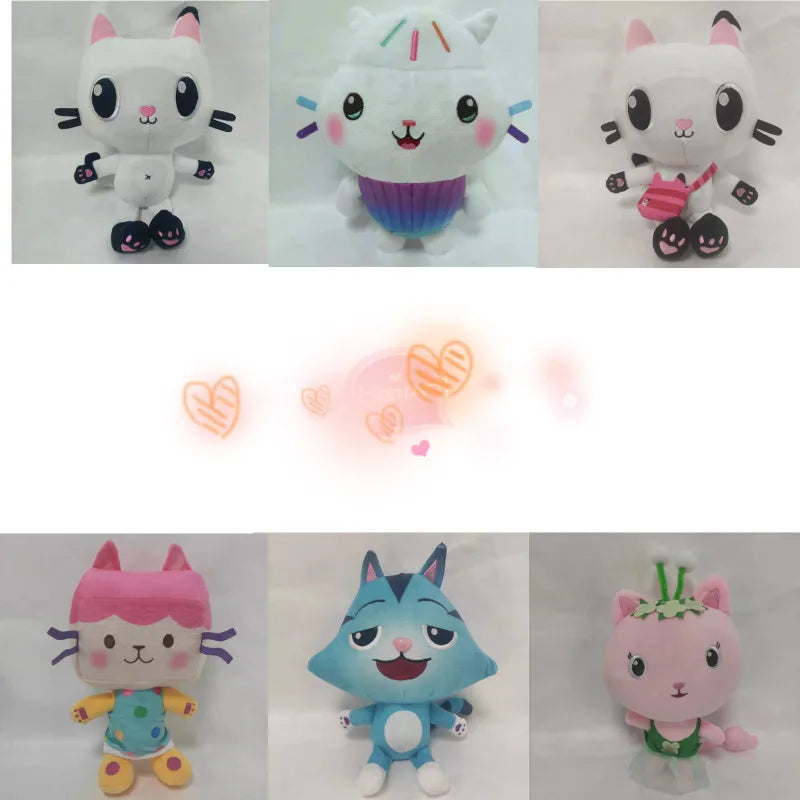 Animals Plush Gabby Dollhouse Lovely Plush Gaby Toy Plush House Cat Doll Cartoon Stuffed Animals Mermaid Cat Plushie Dolls Kids