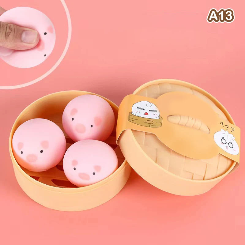 Giant Dumpling Soft Toys Anxiety Relief Fidget Simulation Food Steamed Stuffed Bun Squeeze Decompression Stress Toy