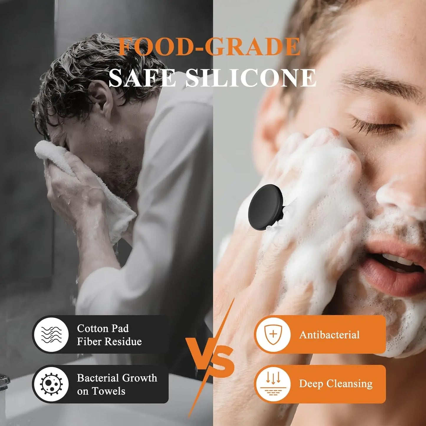Silicone Face Scrubber for Men and Women Facial Cleansing Brush Silicone Face Wash Brush Manual Cleansing Skin Care Face Brushes