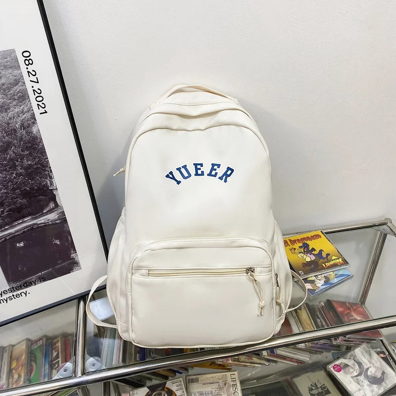 TRAVEASY Women Schoolbag Bookbags Solid Color Female Backpack Casual Woman Travel Bag High Quality Schoolbag for University Lady