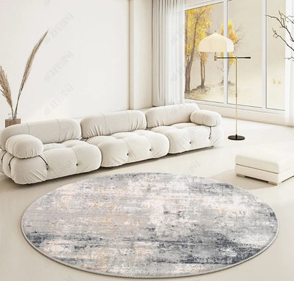 Modern Abstraction Carpets for Living Room Nordic Bedroom Decor Round Carpet Large Area Chair Floor Mat Home Study Non-slip Rug