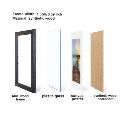 A4 Wood Photo Frame 1/2/3PCS 8x12inch Black White Brown Certificates Frame Picture Frame Log Color Home Decor Poster Frame