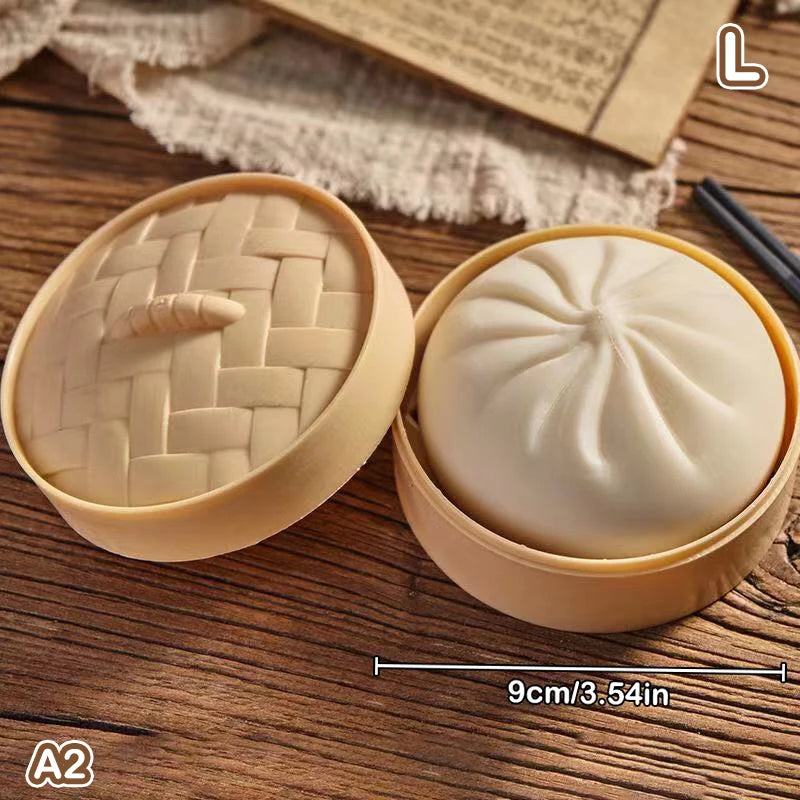 Giant Dumpling Soft Toys Anxiety Relief Fidget Simulation Food Steamed Stuffed Bun Squeeze Decompression Stress Toy