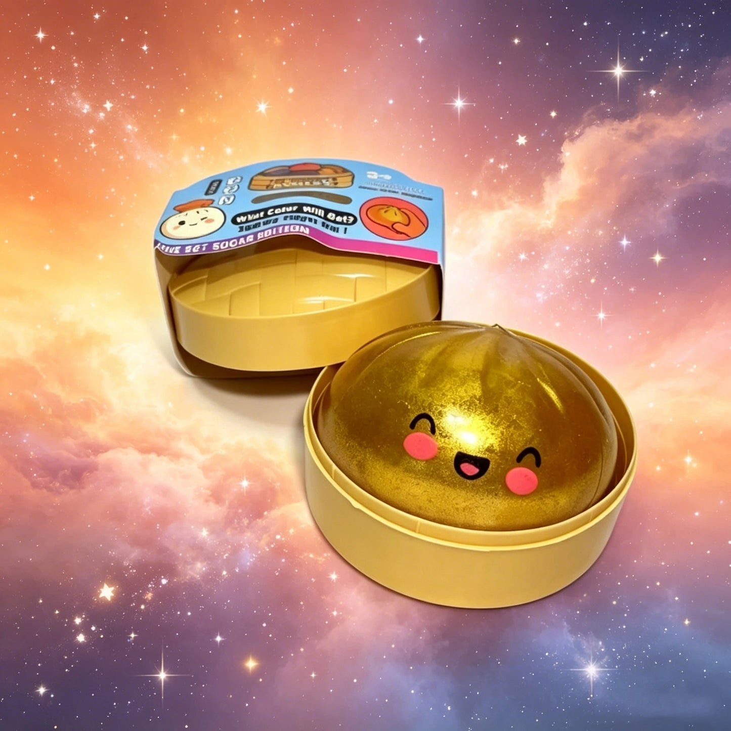 Glitter Dumpling Squishes Stress Balls 2026 Viral Fidget Toy Colorful Simulation Steamed Bun Decompression Toy for Anxiety