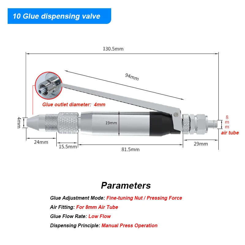 3131 Suck Back Large Flow Viscosity Adjustable Precision Glue Dispensing Valve
