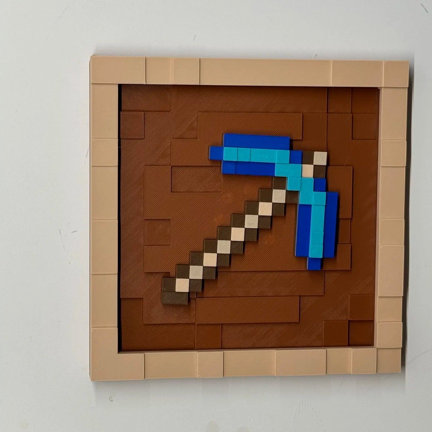 3D Printing 17.5cm Pixel Item Display Frame Magnetic Wall Decor Retro Game Style Collectible Desk Ornament Gift