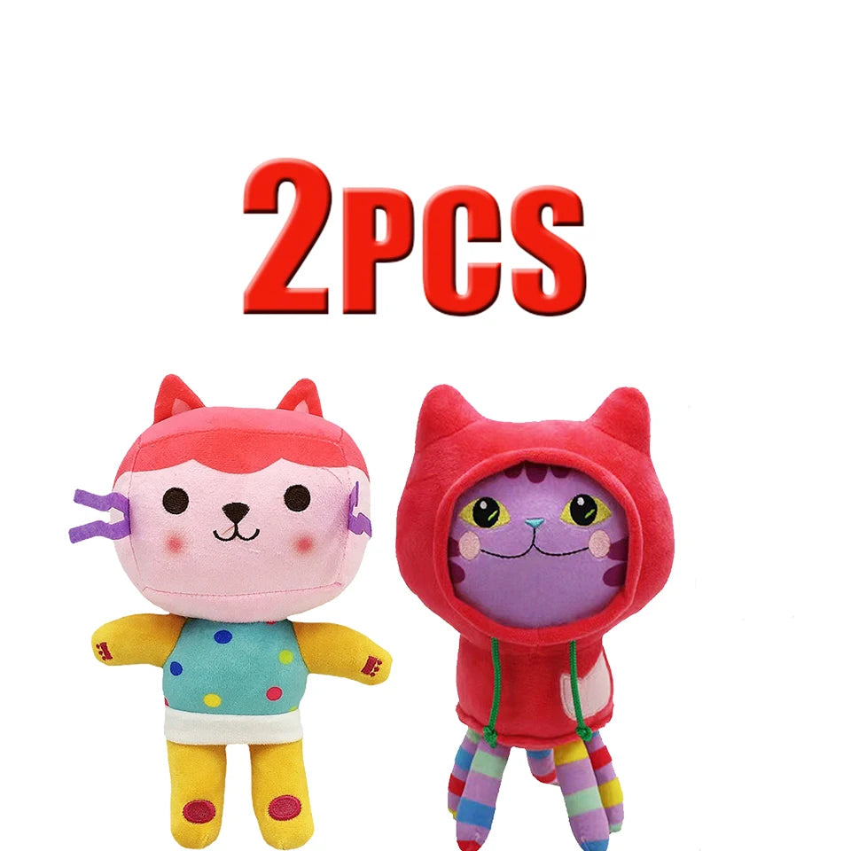 ##Hot in Gabby Dollhouse Plush Toy Mercat Cartoon Stuffed Animals Smiling Cat Car Cat Hug Gaby Girl Dolls Kids Birthday Gifts