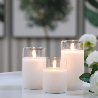 3Pcs Flameless LED Candles Battery Powered Led Tea Lights Warm White Flameless Candle Flickering Simulation Candle Light