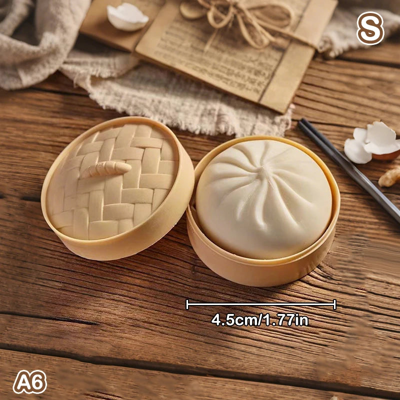 Giant Dumpling Soft Toys Anxiety Relief Fidget Simulation Food Steamed Stuffed Bun Squeeze Decompression Stress Toy