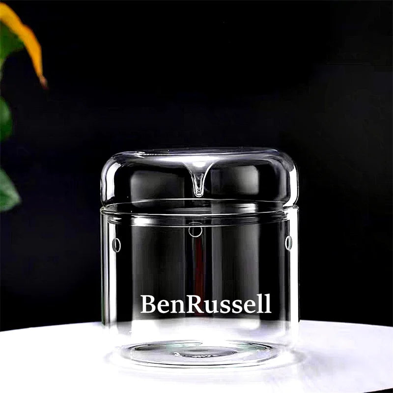 Micro Landscape Glass Bottles With Dew Collection Cover Glass Vase Landscaping Succulent Moss Bansai Landscape Glass Terrarium