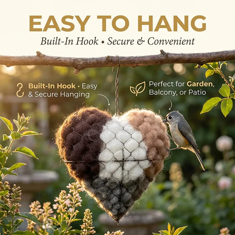 Handmade Heart Bird Nest — Outdoor Garden Decor
