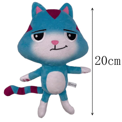 HOT Gabby Dollhouse Plush Toy Mercat Cartoon Stuffed Animals Smiling Cat Racing Car Cat Hug Gaby Girl Dolls Kids Birthday Gifts-