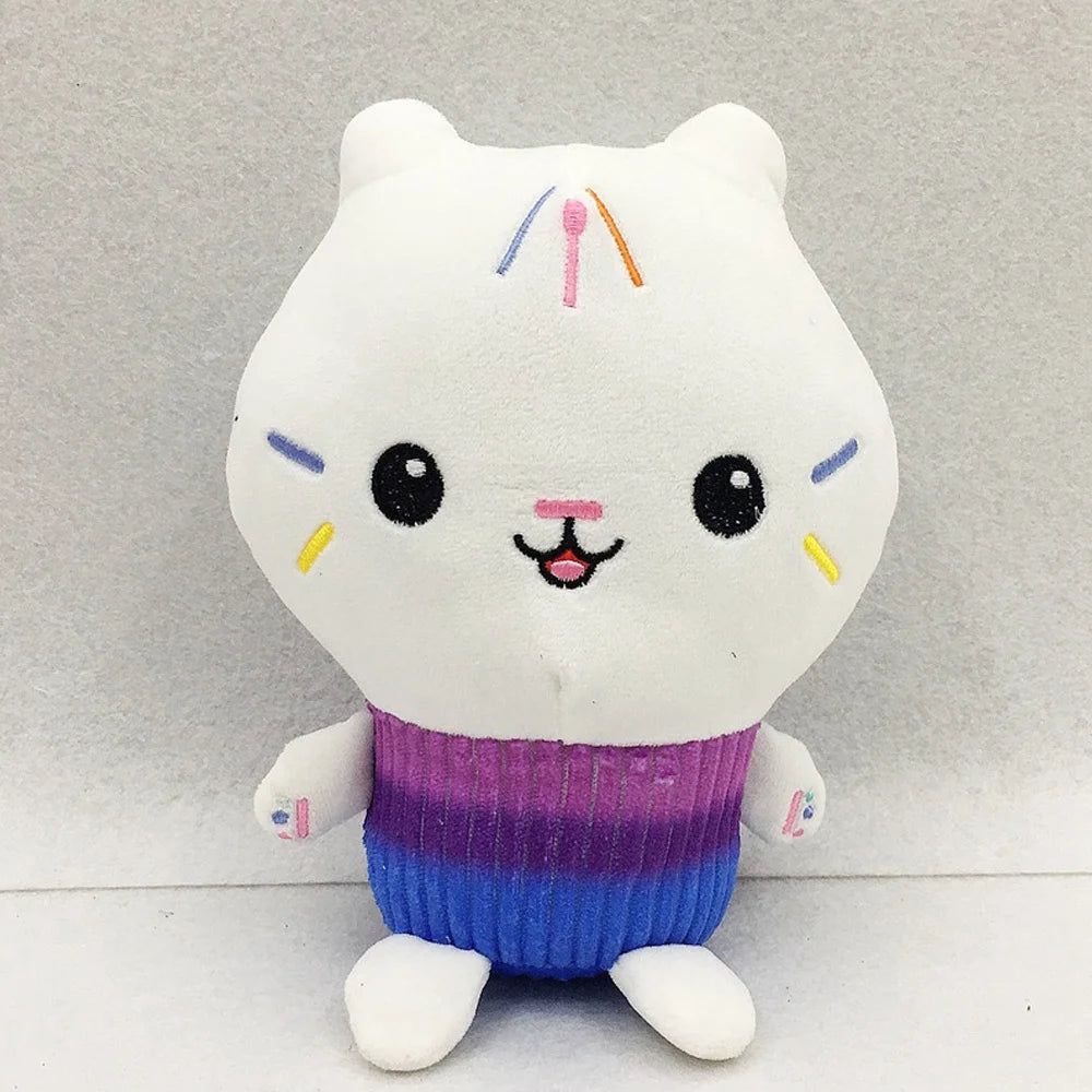 ##8-Piece Gabby Doll House Plush Toy Set 25cm Mermaid Cat Stuffed Animal Cartoon Doll Children's Christmas Gift