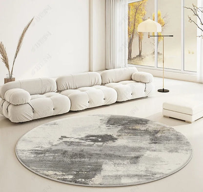 Modern Abstraction Carpets for Living Room Nordic Bedroom Decor Round Carpet Large Area Chair Floor Mat Home Study Non-slip Rug