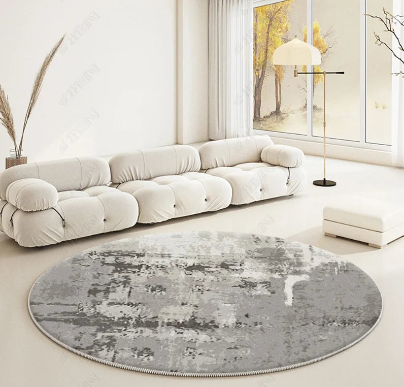 Modern Abstraction Carpets for Living Room Nordic Bedroom Decor Round Carpet Large Area Chair Floor Mat Home Study Non-slip Rug