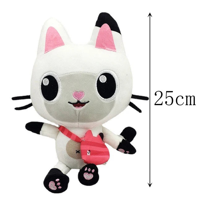 ##8-Piece Gabby Doll House Plush Toy Set 25cm Mermaid Cat Stuffed Animal Cartoon Doll Children's Christmas Gift