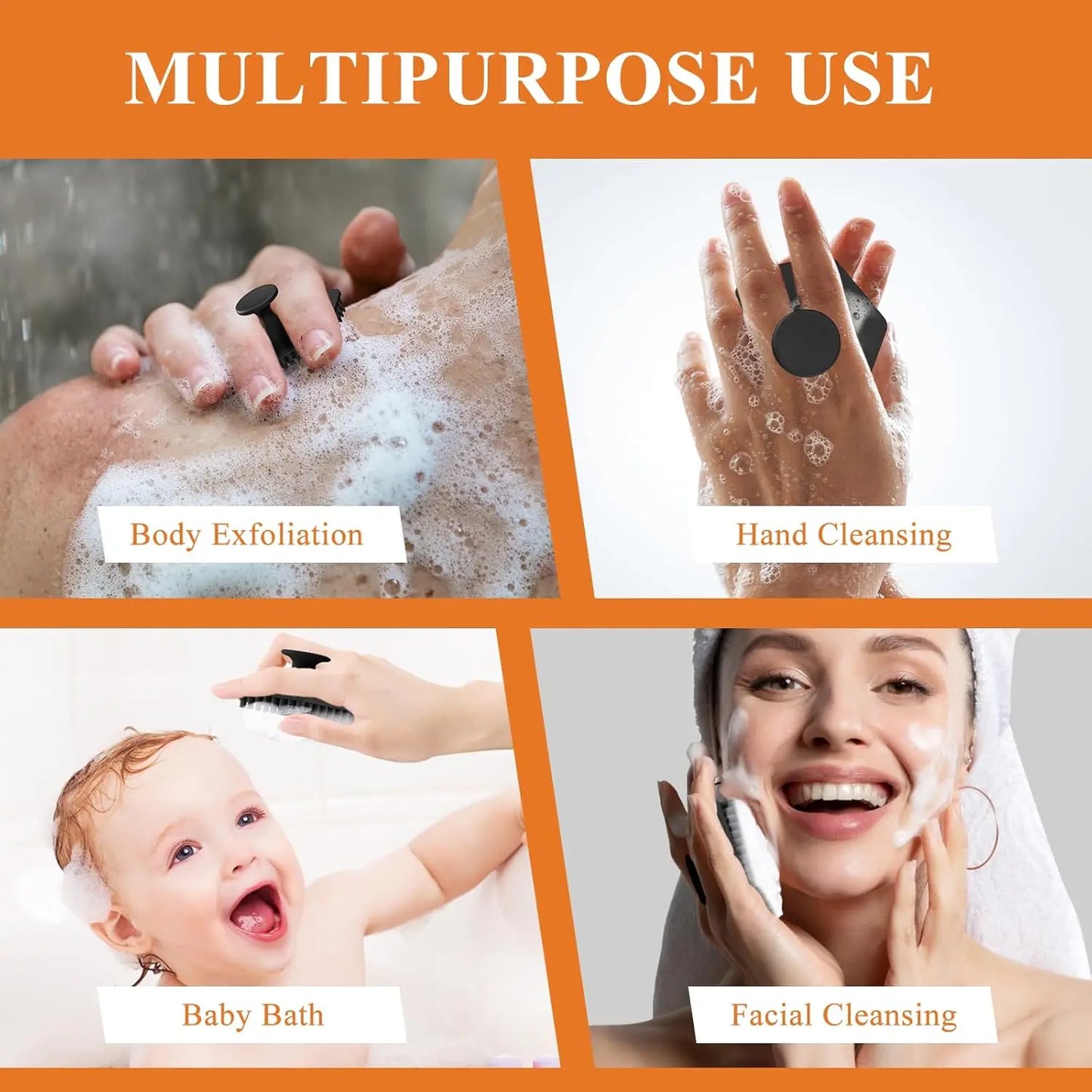 Silicone Face Scrubber for Men and Women Facial Cleansing Brush Silicone Face Wash Brush Manual Cleansing Skin Care Face Brushes