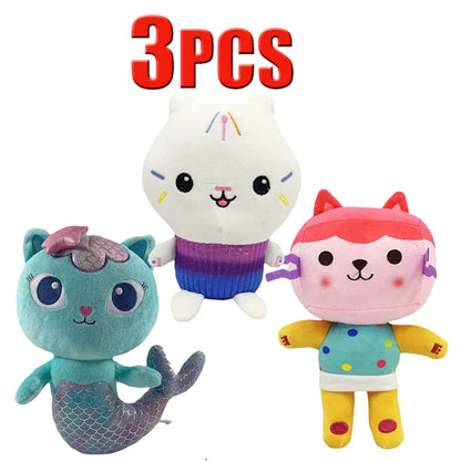 ##Hot in Gabby Dollhouse Plush Toy Mercat Cartoon Stuffed Animals Smiling Cat Car Cat Hug Gaby Girl Dolls Kids Birthday Gifts
