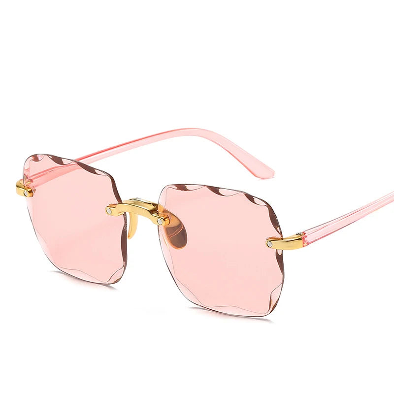 1/3PCS Square Rimless Sunglasses Women Luxury Brand Designer Summer Glasses Fashion Sun glasses For Men UV400 Shades