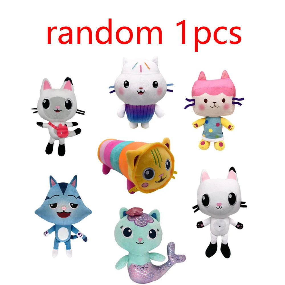 Animals Plush Gabby Dollhouse Lovely Plush Gaby Toy Plush House Cat Doll Cartoon Stuffed Animals Mermaid Cat Plushie Dolls Kids