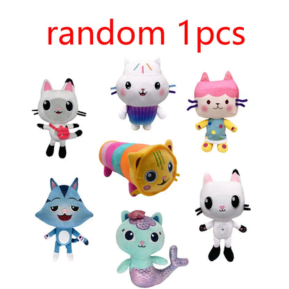 Animals Plush Gabby Dollhouse Lovely Plush Gaby Toy Plush House Cat Doll Cartoon Stuffed Animals Mermaid Cat Plushie Dolls Kids