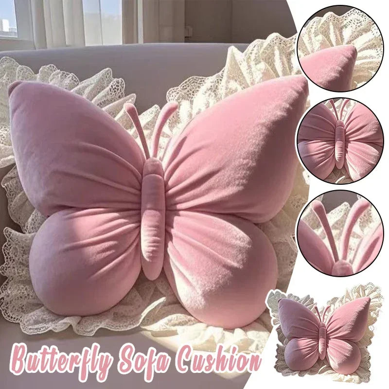 Butterfly Shape Office Pillow Cushion Throw Pillow Pink Decorative Living Room Bow Bedroom Car Sofa Cushion Home Decoration