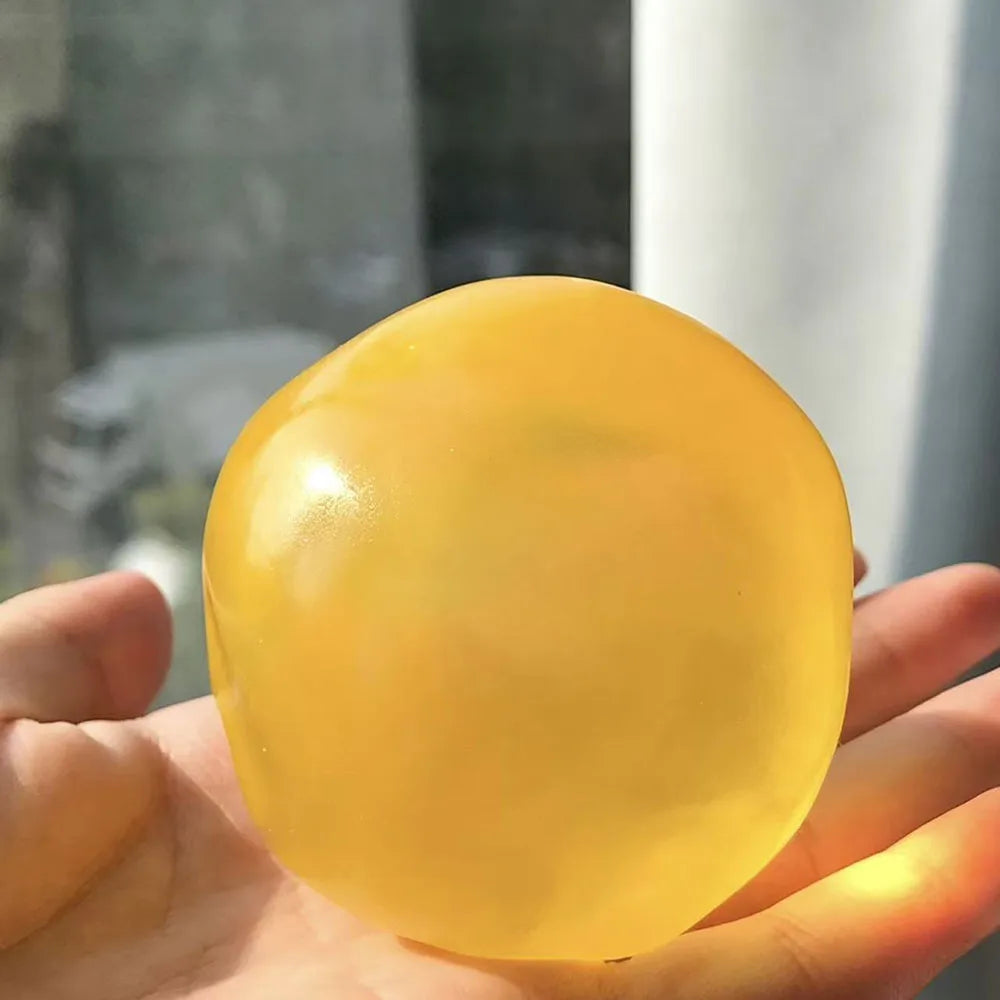 Dumpling Squishy Transparent Maltose Sphere Quick Rebound Stress Relief Squeeze Ball Elastic Pocket Sized Hand Grip Accessory
