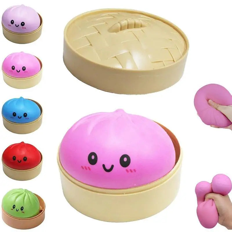 Cute Squishy Dumpling Ball Simulation Stress Relief Toy Soft Slow Rebound for School Office Desk Relaxation