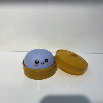 Creative Squishy Dumpling LED Night Light Pressable Stress Relief Toy Cute Decor Lamp for Birthday Party Baby Shower
