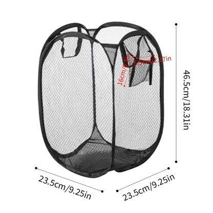 Pop-Up Mesh Laundry Hamper — Collapsible & Portable