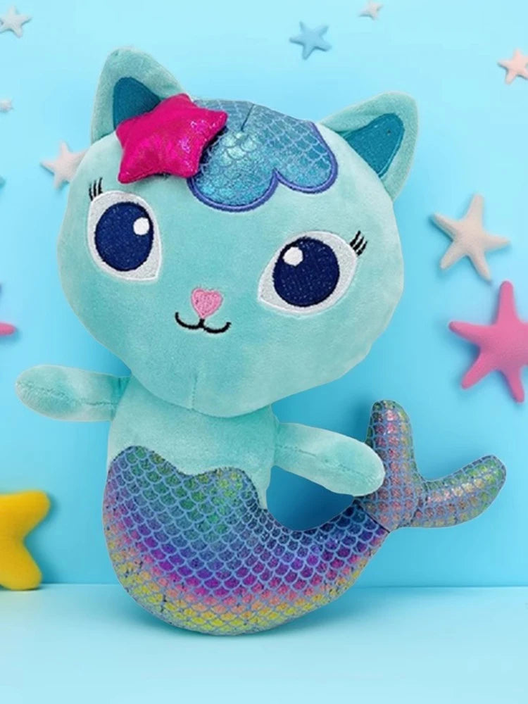 9 new Stlyes Gabby Dollhouse Plush Toy Mercat Cartoon Stuffed Animals Mermaid Cat Plushie Doll Kids Birthday Christams Gifts