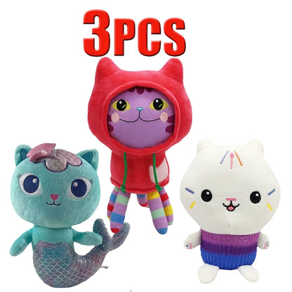 ##Hot in Gabby Dollhouse Plush Toy Mercat Cartoon Stuffed Animals Smiling Cat Car Cat Hug Gaby Girl Dolls Kids Birthday Gifts