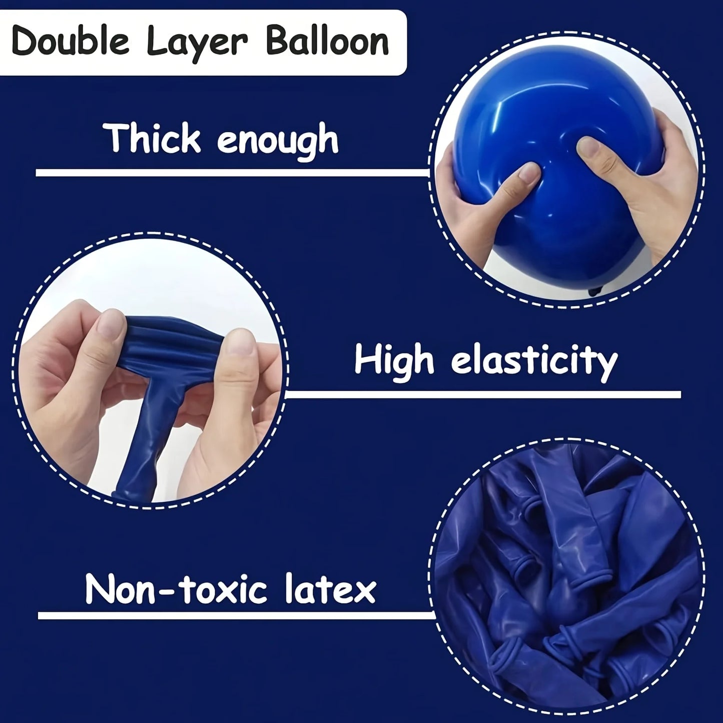 Royal Blue Balloon Arch Garland Kit — 126 Pieces
