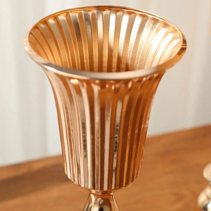 Table Gold Iron Vase Candle Holder Arrangement Wedding Flower Centerpiece Vase Wedding Props Vase Home Decoration Furnishings