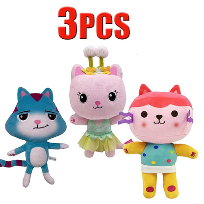 ##Hot in Gabby Dollhouse Plush Toy Mercat Cartoon Stuffed Animals Smiling Cat Car Cat Hug Gaby Girl Dolls Kids Birthday Gifts