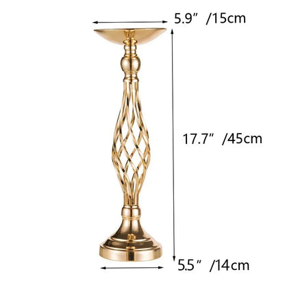 Home Table Candle Holder Arrangement Gold Iron Vase Twisted Path Candle Holder Wedding Flower Wedding Props Home Furnishings