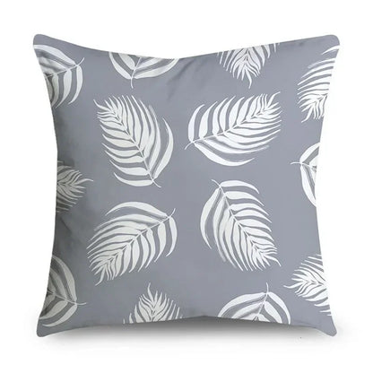 Gray Striped Geometric Double-sided Printed pillow cover Short plush Suitable living rooms bedrooms sofas throw cushion cover