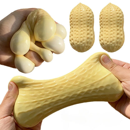 11CM Peanut Stress Ball Crunchy Squeeze Ball Squishy Toy Buttery-Soft Feel Fidget Toy ASMR Sensory Anti Stress Toys Slow Rebound