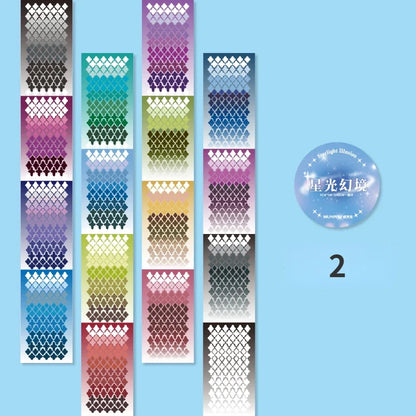 Mr. Paper Sparkling Star River Series Tape Korean Beauty DIY Handbook Decoration Collage Cute Stationary Supplies 2 Style